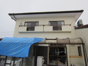 小城市　テラス　工事前　エスケイシステム