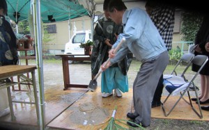 新築　4月　地鎮祭　エスケイシステム